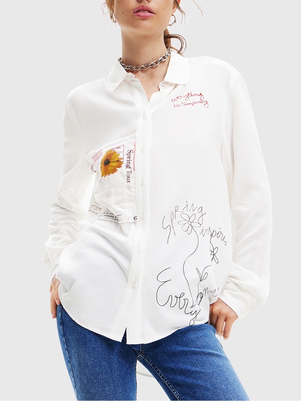 Desigual flowy top